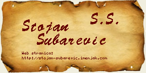 Stojan Šubarević vizit kartica